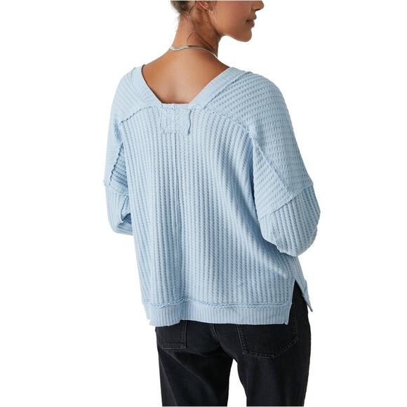 Free People New Magic Thermal in Autumn Sky Small NWT - Picture 4 of 7